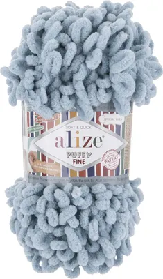 Produktbild von 100g Strickgarn ALIZE Puffy Fine, Fingerstrick Fingerstrick-Wolle ohne Nadel