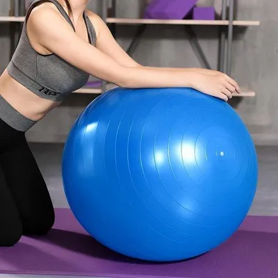 Productafbeelding van Fitnessbal - Gymbal Stabiliteitsbal - Balans Training - Anti-burst Ontwerp - 65 cm - Blauw