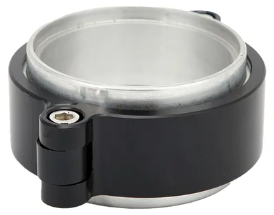 Image de Collier de serrage HD en alliage d'aluminium noir, 800 PSI, pour conduite d'intercooler de turbocompresseur automobile de 2,5 pouces