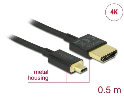 Image de DELOCK HDMI Kabel Ethernet A ->micro D St/St 0.50m 3D 4K sli