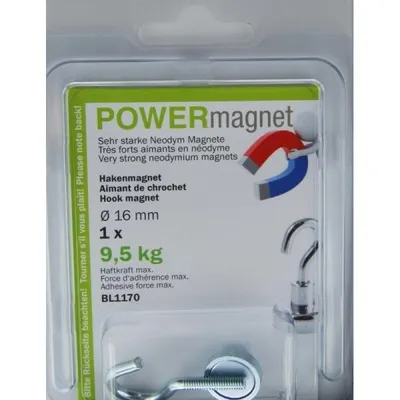 Produktbild von Powermagnet Hakenmagnet Ø16mm 1Stk. BL1170