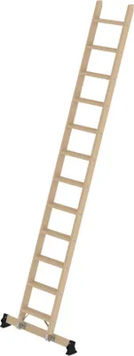 Produktbild von MUNK Holz-Anlegeleiter mit Nivello Traverse 12 Stufen