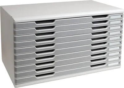 Produktbild von Exacompta Schubladenbox MODULO A3, 10 geschlossene Laden - Steingrau - 324041D