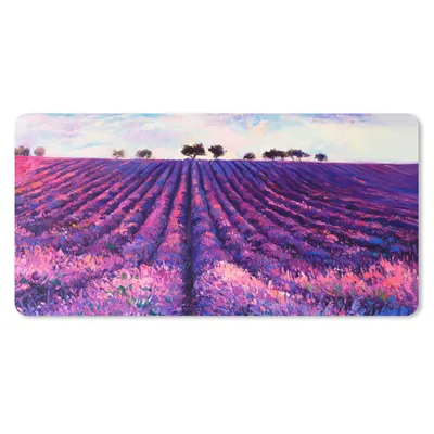 Produktbild von MuchoWow® Schreibtischunterlage Ölfarbe - Malerei - Blumen 80x40 cm - XXL Mauspad - Gaming Mauspad