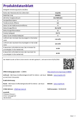 Zdjęcie produktu dla DH630SL, recyrkulacja powietrza, 60 cm, 35 kWh/rok, czarny