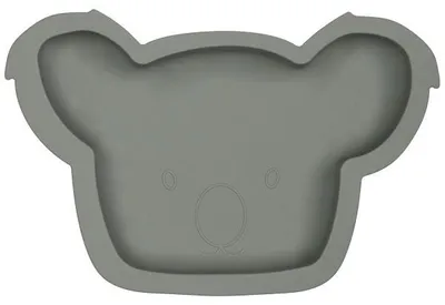 Produktbild von Tryco Silikon Kinderteller Koala grau - robust und spülmaschinenfest