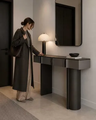 Image de Table console gris, meubles de luxe, console de table, table d'appoint, meuble de rangement