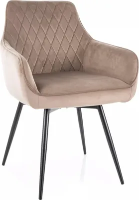 Produktbild von NAOMI Polsterstuhl für Esszimmer – Dunkelbeige/Schwarz