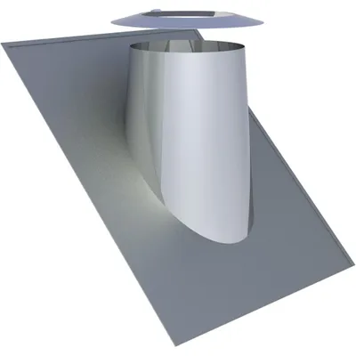 Produktbild von Jeremias DW-FU Dachdurchführung Ø 450 mm Wetterkragen 36-45° Doppelwand Edelstahl Abgassystem