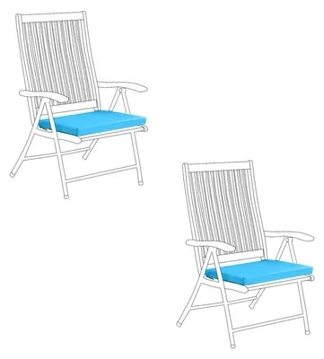 Produktbild von Gartenstuhlkissen – Wasserabweisende Stuhlauflage mit Komfortfüllung und Befestigungsbändern – Sitzkissen für Garten, Terrasse und Balkon - 2 Stück