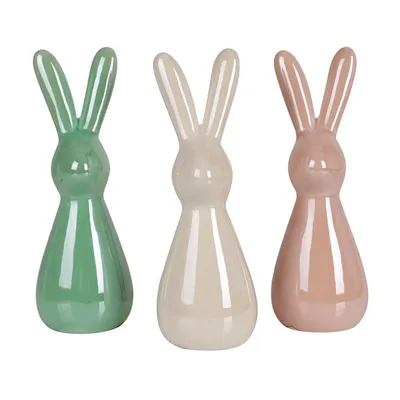 Produktbild von Keramik Osterhase Figur Innendekoration Haushalt Regal Tisch Ostern Fensterbrett