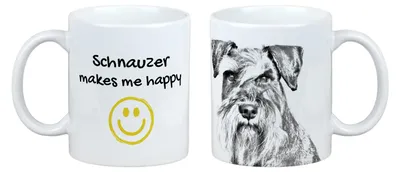 Image de Tasse Schnauzer avec chien, tasse joyeuse pour les amoureux des chiens, cadeau personnalisé de la marque Art-Dog