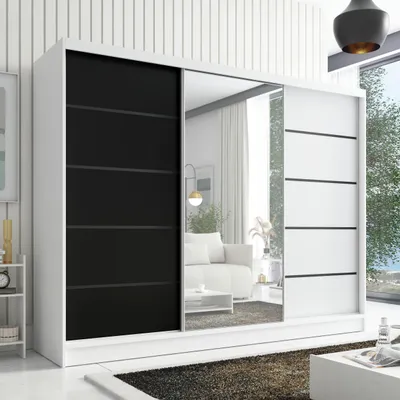 Produktbild von Schwebetürenschrank AURELIA 2 Schwebetürenschrank AURELIA 2 200 cm mit Spiegel, 3 Türen, 3 Schubladen