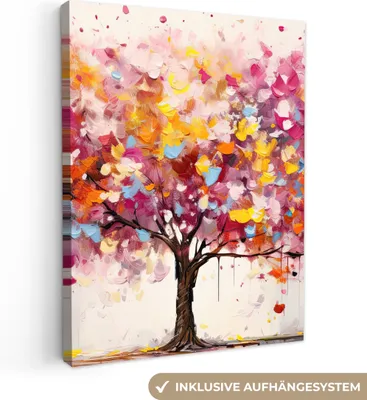 Obrázok produktu pre MuchoWow® - Plátno - Akvarel - Strom - Umenie - Abstraktné, nástenná maľba, nástenné dekorácie, obrazy do obývačky, 30x40cm