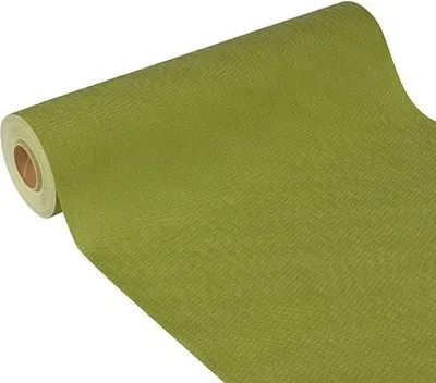 Produktbild von Papstar Vlies Tischläufer, olivgrün "soft selection plus" 24 m x 40 cm, 4 Rollen