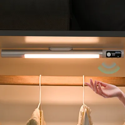 Produktbild von Unterbauleuchten, 38 cm LED Unterbauleuchte, 3 Lichtfarbe Lichtleiste, schrankleuchte, Küchen lampe mit Bewegungssensor, Aufladbar Schrankbeleuchtung