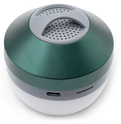 Imagen del producto de Lámpara colgante verde para acampar y mini altavoz
