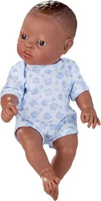 Zdjęcie produktu dla lalka noworodek 30 cm junior winyl/tkanina biały/niebieski