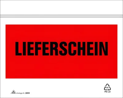 Produktbild von RNK Begleitpapiertasche C6 sk LIEFERSCHEIN