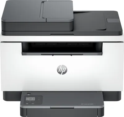 A front view of an HP MFP M235SDW Multifunktionsdrucker on a white background.