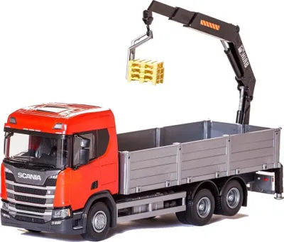 Zdjęcie produktu dla Emek 50605 Scania R Next Gen czerwona skrzynia z żurawiem