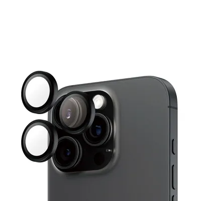Produktbild von PanzerGlass Hoops Schwarz Kameraschutz iPhone 16 Pro | 16 Pro Max