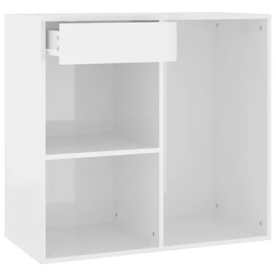 Produktbild von vidaXL Kosmetikschrank Hochglanz-Weiß 80x40x75 cm Holzwerkstoff
