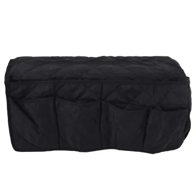 Produktbild von Sofa-Fernbedienungshalterung mit Tasche, staub- und wasserdicht, durchdachtes Design, Armlehnen-Organizer, Schwarz
