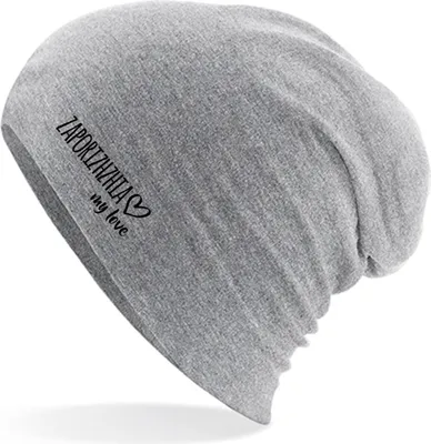Produktbild von Huuraa Beanie Zaporizhzhia my love Heather Grey One Size Baumwolle und Elasthan Mütze Geschenkidee