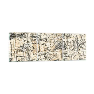 Produktbild von Bilder auf glas - 3 Teile - Graffiti Kritzeleien Zeichnen - 150x50cm - Glasbilder - Wandbilder - Bilder - Wanddekoration aus Glas - Glas Bilder - Wandbild auf Glas - GCA150x50-5047