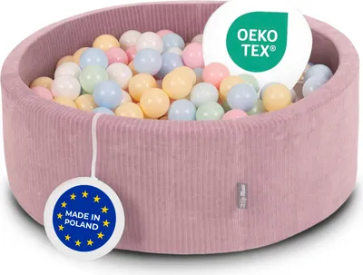Produktbild von KiddyMoon Bällebad Kinder Schaumstoff Mit Bälle Für Baby ab 1 Jahr