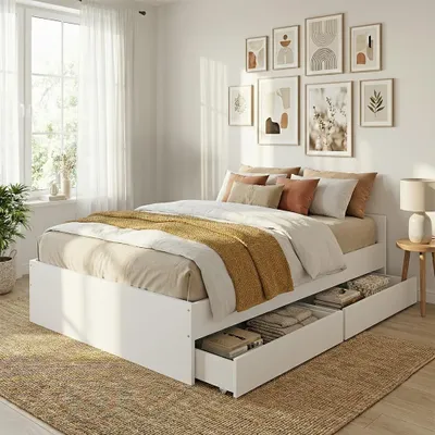 Produktbild von BETT KAPPA mit Schubladen/ Bett 140x190 - Weiß