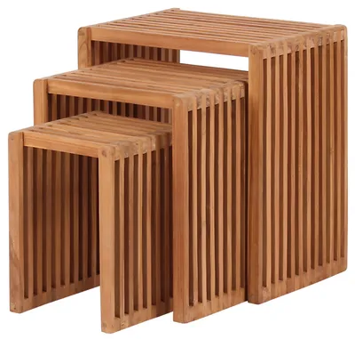 Produktbild von Woodie Beistelltisch 3er Set eckig