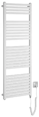 Produktbild von Aqualine TONDI-E Elektrischer Badheizkörper, gerade, 450x1330 mm, 500 W, Weiß