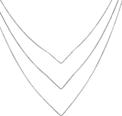 Produktbild von Mehrreihige rhodiniere Sterlingsilber Kette
