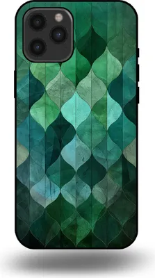 Produktbild von Smartphonica Handyhülle passend für iPhone 12 Pro Max mit grünem Blätterdruck - TPU Backcover Hülle grünes Blattdesign - Grün