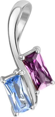 Produktbild von Damen Anhänger 925 Sterling Silber synth.Spinell und Zirkonia