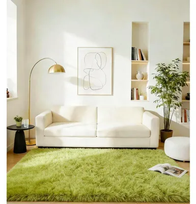 Obrázok produktu pre Koberec do detskej izby alebo chodby, zelený, 80x150 cm, plyšový, mäkký, obdĺžnikový