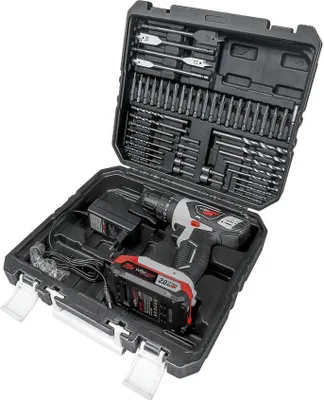 Image de Perceuse à percussion Worgrip 1 batterie 50 accessoires 2.0ah 20v argent argent One Size