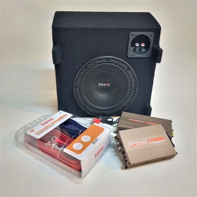 Produktbild von Phase Linear Subwoofer incl. 1-Kanal, 4-Kanal Verstärker und Kabel Set passgenau für VW T5/T6