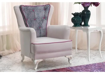 Produktbild von Casa Padrino Neo Barock Bergere Sessel Milano in Weiß und Pink, 74 x 85 x H 86 cm - s Hotel Möbel