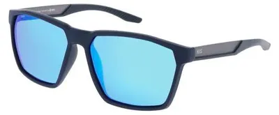Produktbild von Hexagonale Herren Sonnenbrille HPS67102, blau verspiegelt, Glasbreite 58 mm, Stegbreite 15 mm