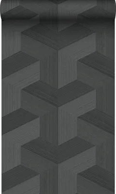 Produktbild von Origin Wallcoverings Tapete 3D-Muster Schwarz 53 cm x 10.05 m