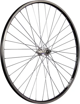 Produktbild von 28 Zoll Vorderrad Ryde Zac19 Hohlkammerfelge Aluminiumnabe Vollachse schwarz V-Brake