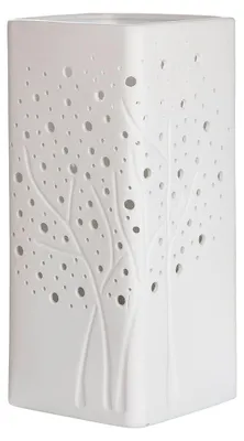 Image de Lampe de table Gilde, en porcelaine, blanche, emballage de 1 pièce, L. 12 cm, l. 12 cm, H. 27 cm. Référence : 32164. Code EAN : 4063387321645