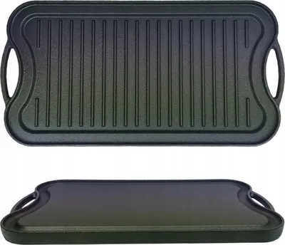 Produktbild von Gardenko Gusseiserne Grillplatte 51x26 cm, 5,5 kg für Gasgrill, Holzkohlegrill - schwer & langlebig