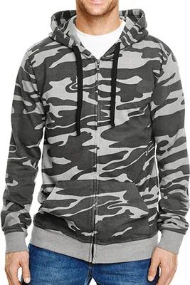 Obrázok produktu pre Bunda Burnside Camo s kapucňou a celoprepínacím zipsom