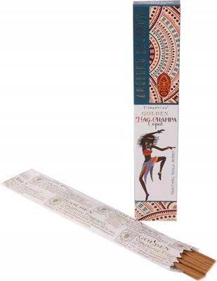 Image de Bâtonnets d'encens dorés 15 g - Copal et Nag Champa