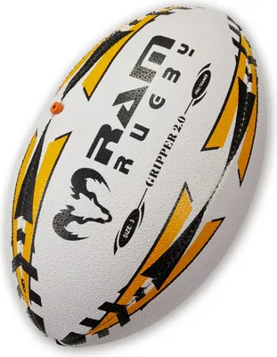 Produktbild von Gripper Pro 2.0 Trainings-Rugbyball - Größe 3 Gelb - Neue in-flight Ventil Technologie - 3D-Grip
