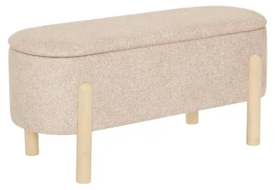 Produktbild von Muka-sitzbank mit stauraum, oval, 1-sitzer, beige  - Atmosphera créateur d'intérieur